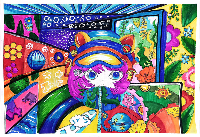 1725011211946832.jpg 小圖《未來(lái)科技與生活》職工楊毓丹之女楊茗然繪畫(huà)作品.jpg